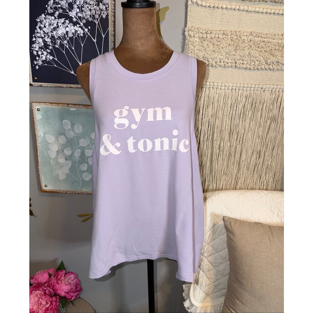 Kate Spade New York Gym & Tonic Tank Top Women’s Large Purple Lavender Racerback - Picture 4 of 10